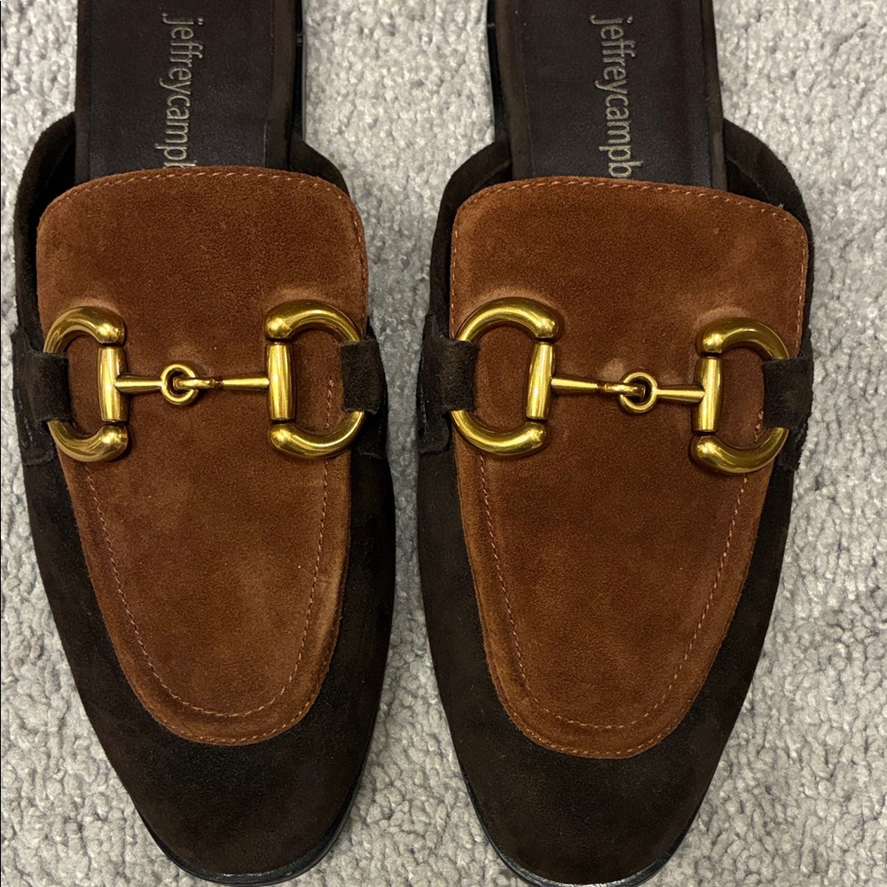 Jeffrey Campbell Brown Suede Mules - Picture 4 of 6
